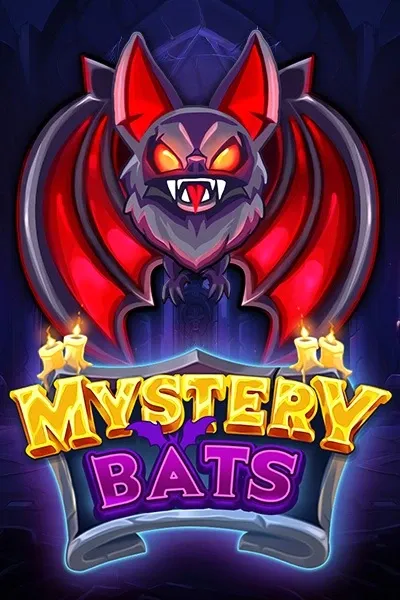 Εικόνα τίτλου παιχνιδιού Mystery Bats με νυχτερίδα και κεριά
